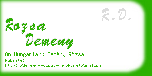 rozsa demeny business card